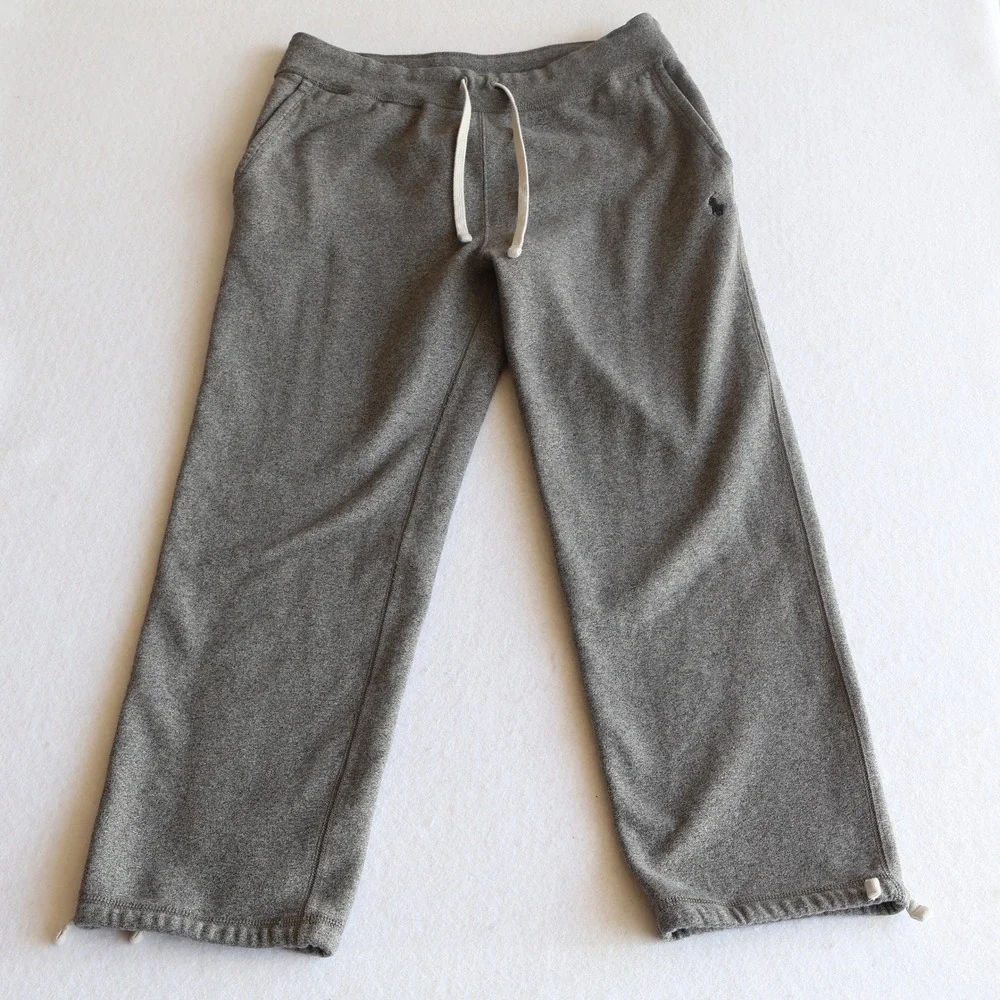 Polo Ralph Lauren Mens Fleece Sweatpants Size M Gray Drawstring Hem Pants